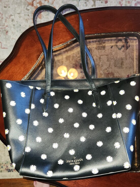 kate spade Handbags - Kate Spade Black Daisy-Print Tote Bag